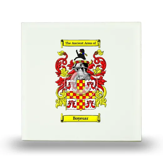 Boyesar Small Ceramic Tile with Coat of Arms