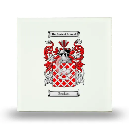 Braken Small Ceramic Tile with Coat of Arms
