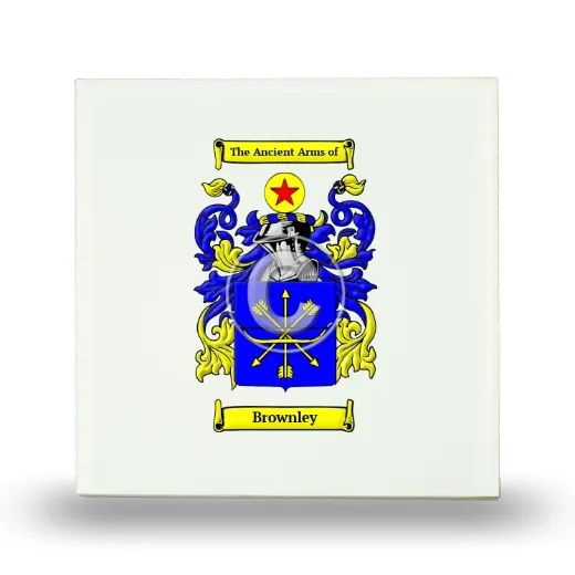 Brownley Small Ceramic Tile with Coat of Arms