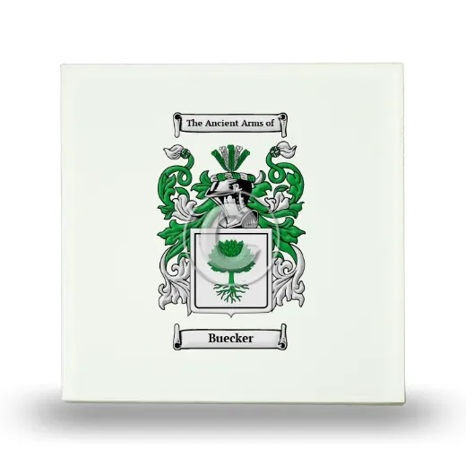 Buecker Small Ceramic Tile with Coat of Arms