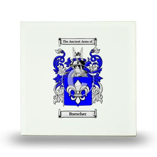 Buescher Small Ceramic Tile with Coat of Arms