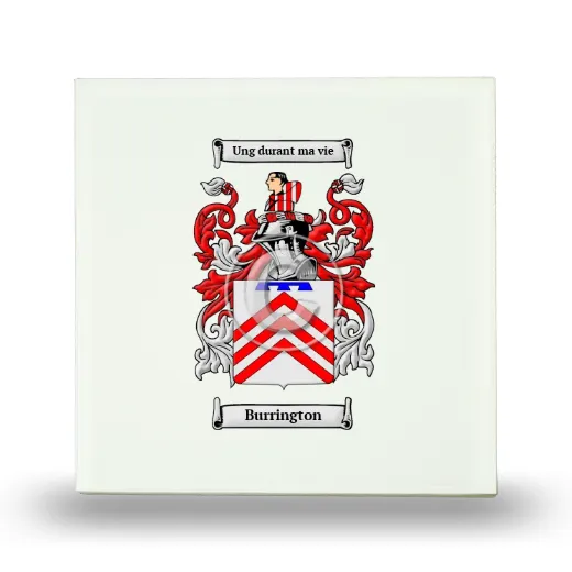 Burrington Small Ceramic Tile with Coat of Arms