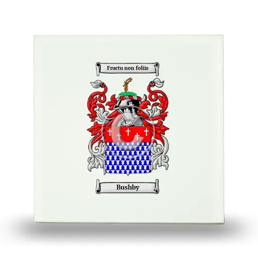 Bushby Small Ceramic Tile with Coat of Arms