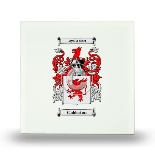 Cadderton Small Ceramic Tile with Coat of Arms