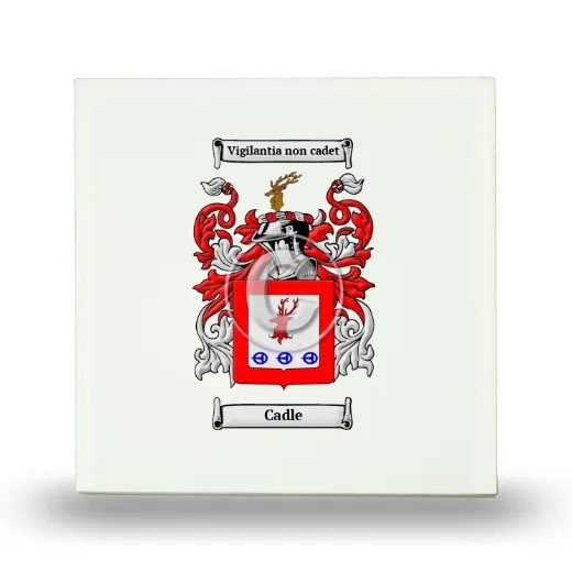Cadle Small Ceramic Tile with Coat of Arms