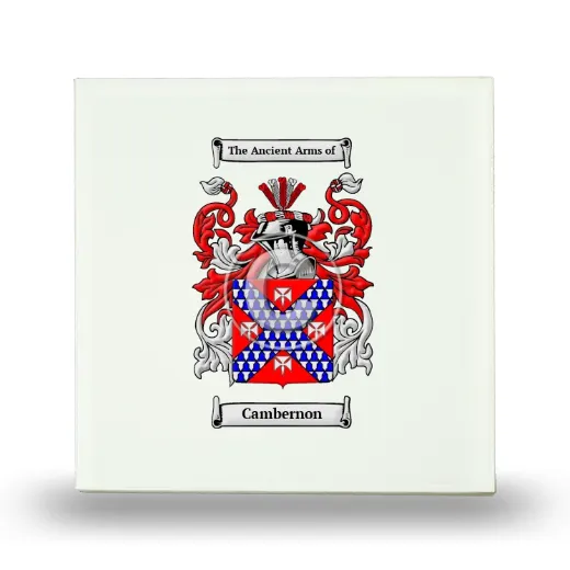 Cambernon Small Ceramic Tile with Coat of Arms