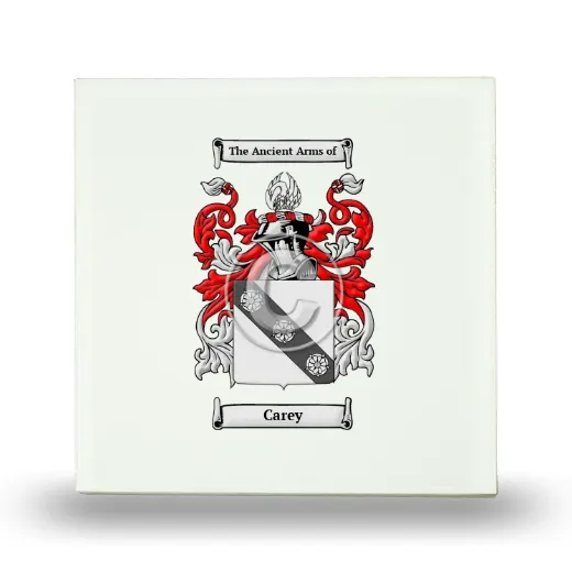 Carey Small Ceramic Tile with Coat of Arms