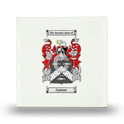 Caterer Small Ceramic Tile with Coat of Arms