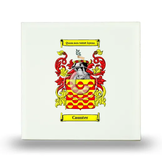 Caunter Small Ceramic Tile with Coat of Arms
