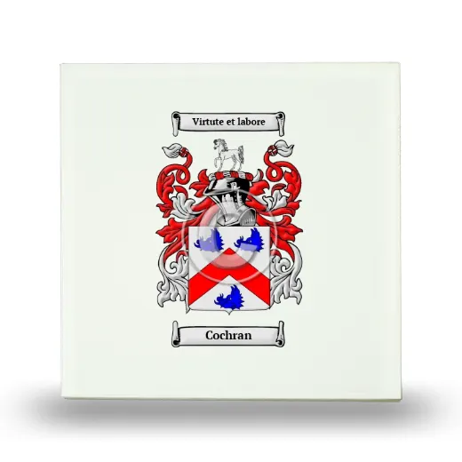 Cochran Small Ceramic Tile with Coat of Arms