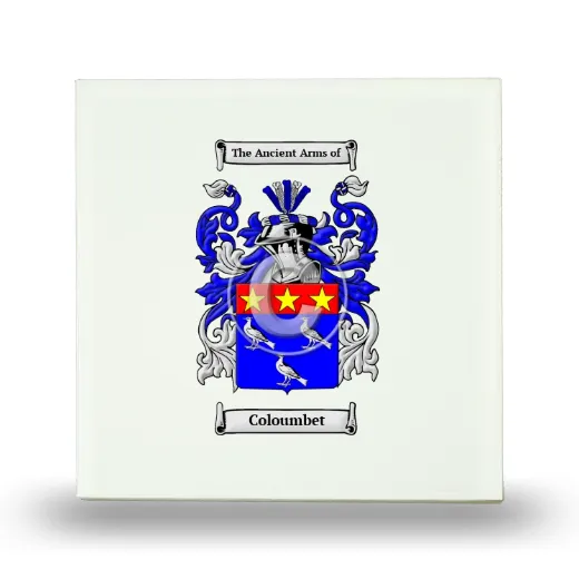 Coloumbet Small Ceramic Tile with Coat of Arms