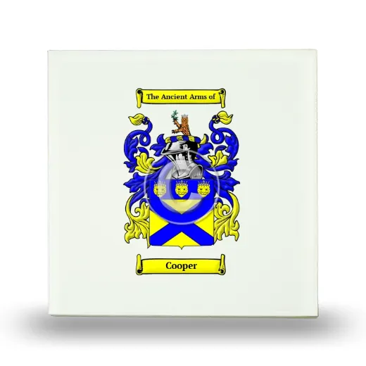 Cooper Small Ceramic Tile with Coat of Arms
