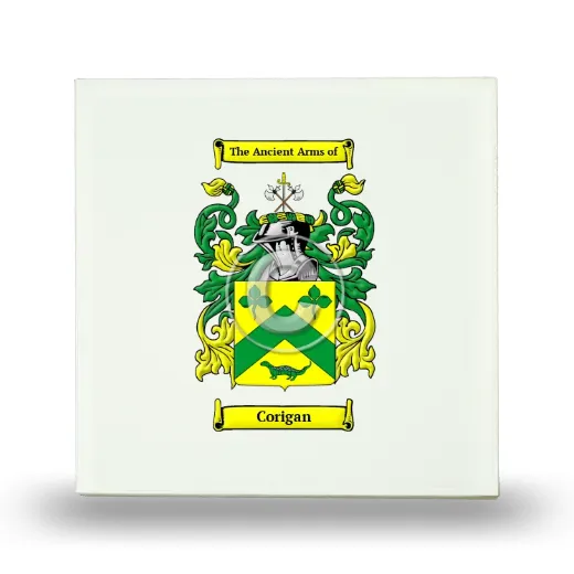 Corigan Small Ceramic Tile with Coat of Arms