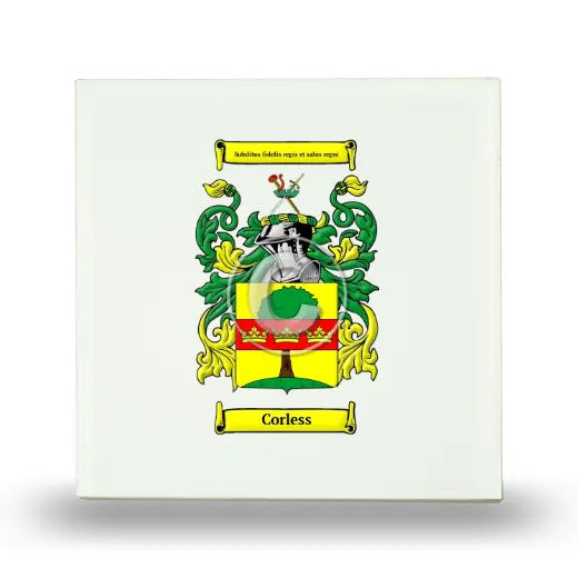 Corless Small Ceramic Tile with Coat of Arms