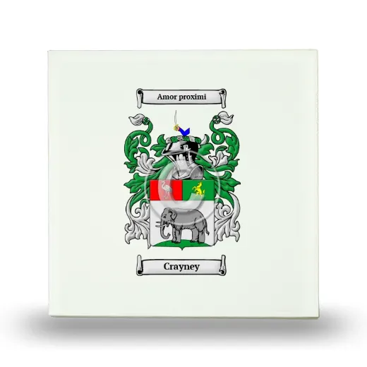 Crayney Small Ceramic Tile with Coat of Arms