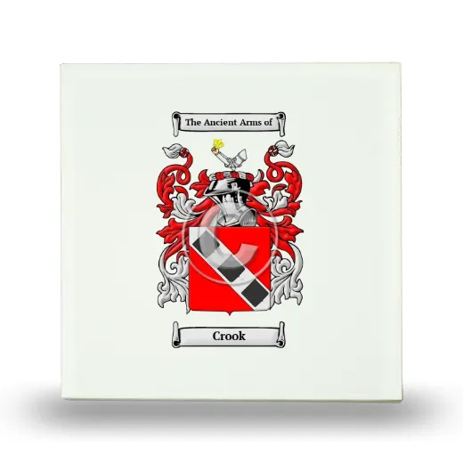 Crook Small Ceramic Tile with Coat of Arms