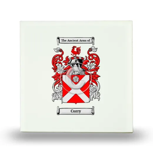 Curry Small Ceramic Tile with Coat of Arms