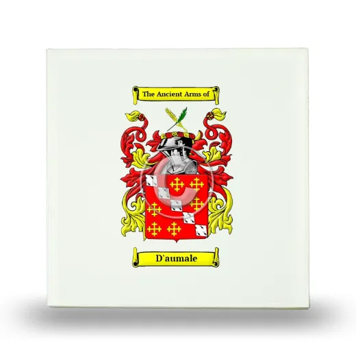 D'aumale Small Ceramic Tile with Coat of Arms