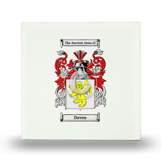 Daven Small Ceramic Tile with Coat of Arms