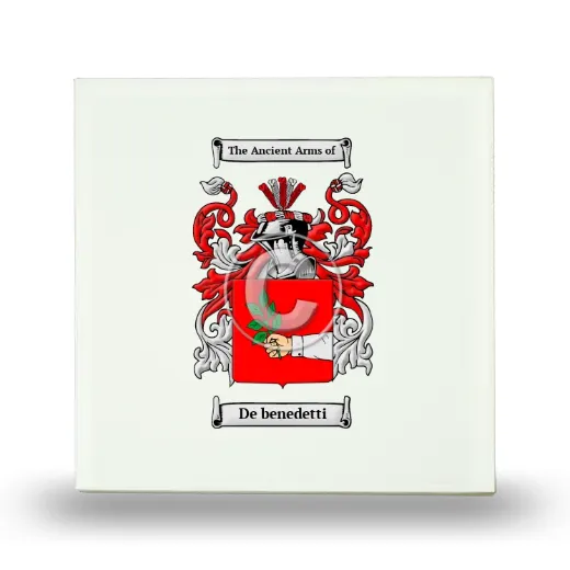 De benedetti Small Ceramic Tile with Coat of Arms