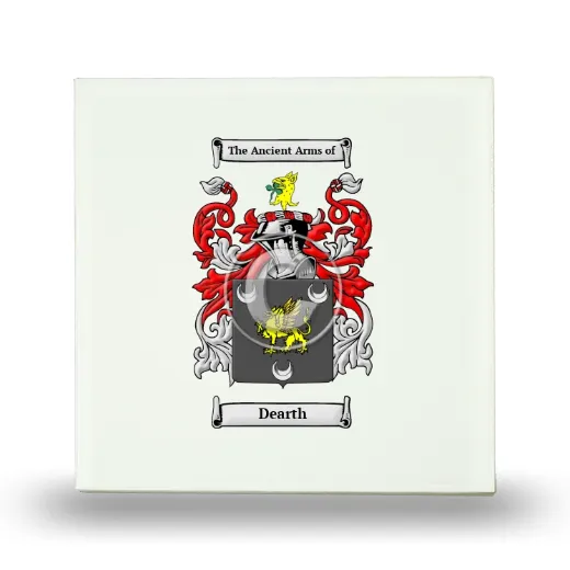 Dearth Small Ceramic Tile with Coat of Arms