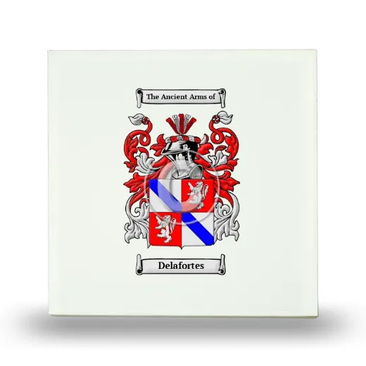 Delafortes Small Ceramic Tile with Coat of Arms