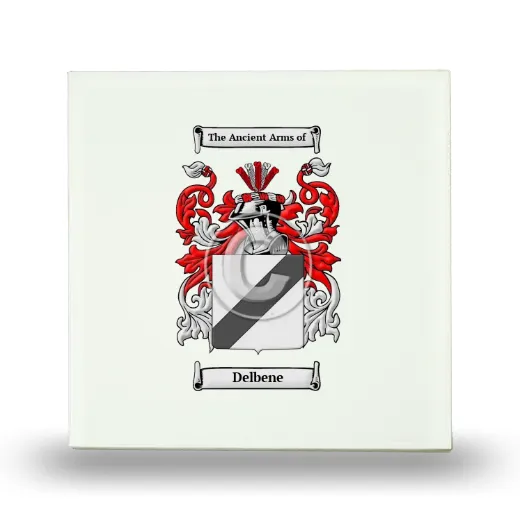 Delbene Small Ceramic Tile with Coat of Arms