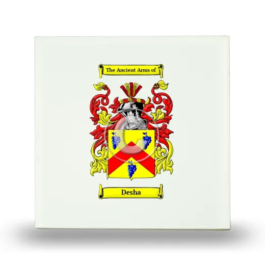 Desha Small Ceramic Tile with Coat of Arms