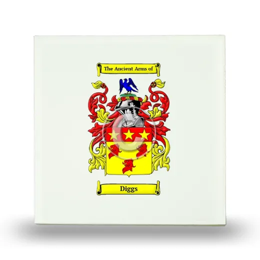 Diggs Small Ceramic Tile with Coat of Arms