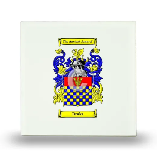 Draks Small Ceramic Tile with Coat of Arms