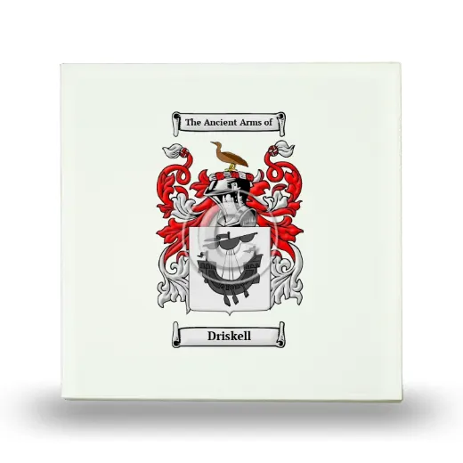 Driskell Small Ceramic Tile with Coat of Arms
