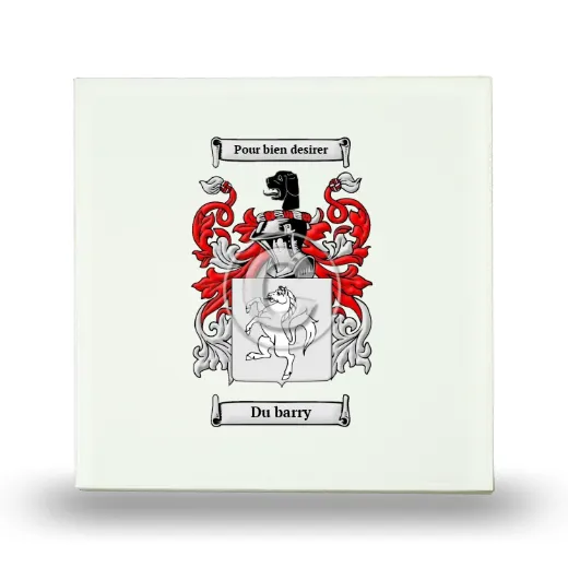 Du barry Small Ceramic Tile with Coat of Arms