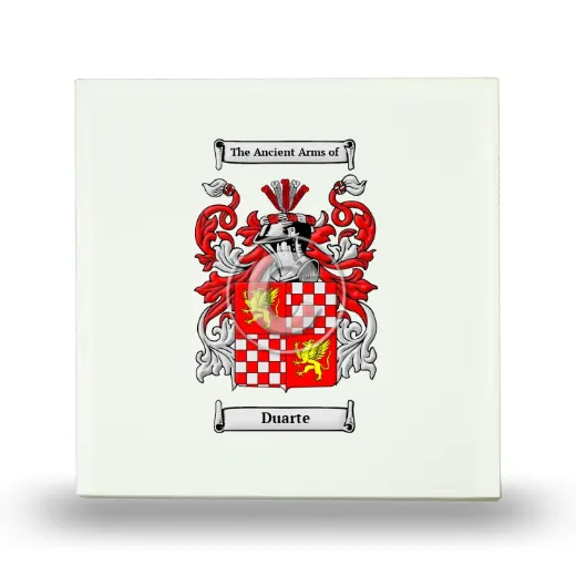 Duarte Small Ceramic Tile with Coat of Arms