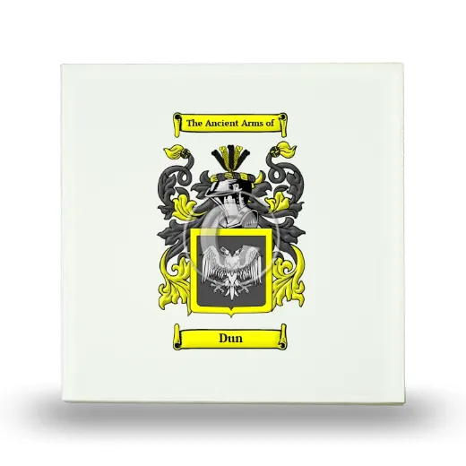 Dun Small Ceramic Tile with Coat of Arms