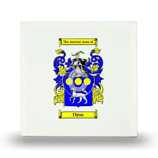 Flynn Small Ceramic Tile with Coat of Arms