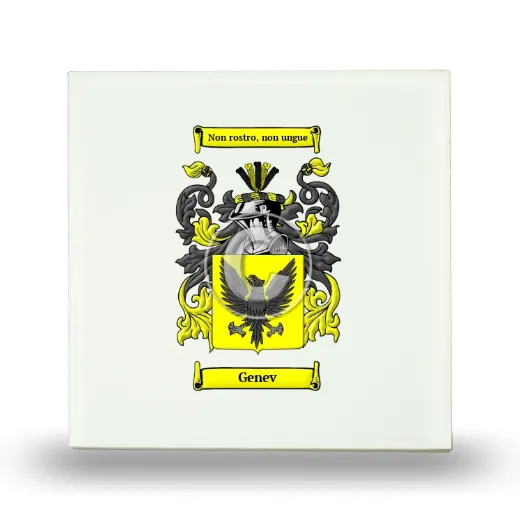 Genev Small Ceramic Tile with Coat of Arms