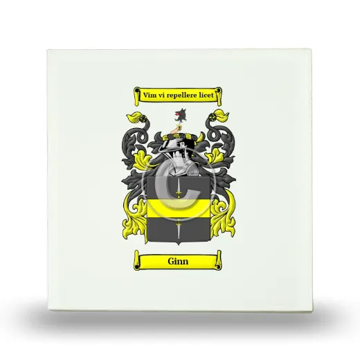 Ginn Small Ceramic Tile with Coat of Arms