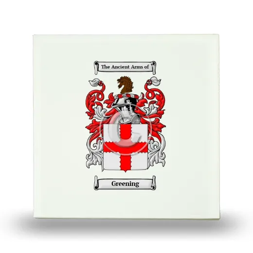 Greening Small Ceramic Tile with Coat of Arms