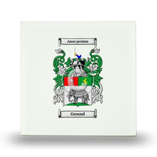 Ground Small Ceramic Tile with Coat of Arms
