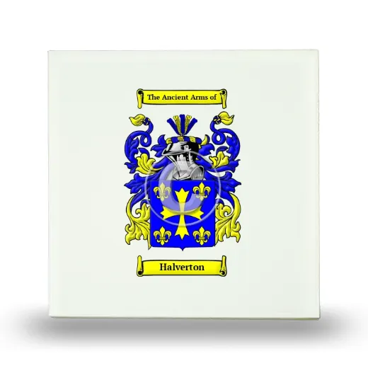 Halverton Small Ceramic Tile with Coat of Arms