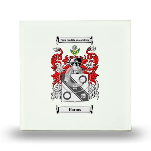 Harms Small Ceramic Tile with Coat of Arms