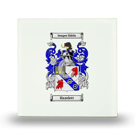 Hazelett Small Ceramic Tile with Coat of Arms