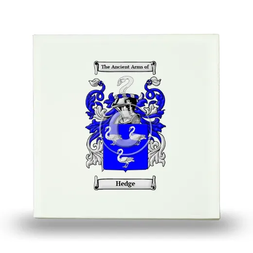 Hedge Small Ceramic Tile with Coat of Arms