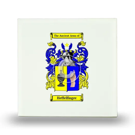 Heffelfinger Small Ceramic Tile with Coat of Arms