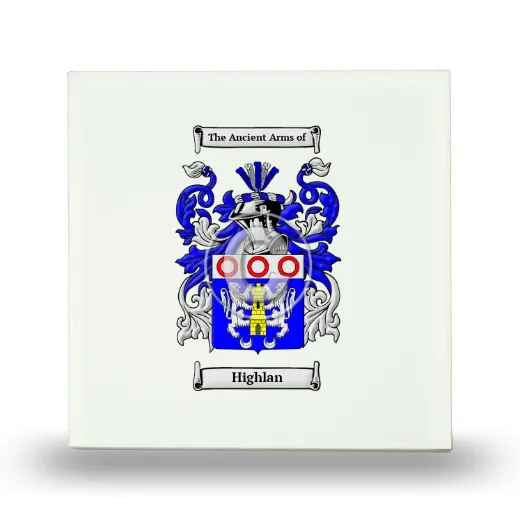 Highlan Small Ceramic Tile with Coat of Arms