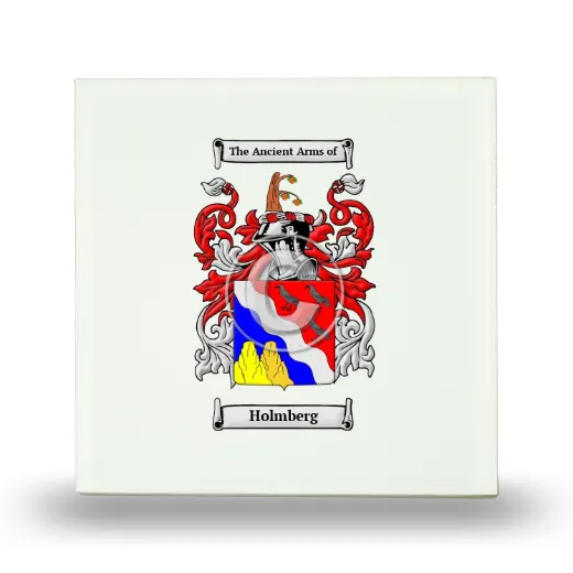 Holmberg Small Ceramic Tile with Coat of Arms