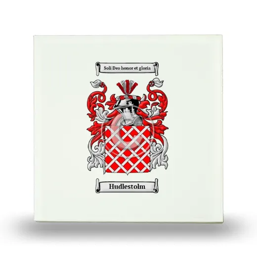 Hudlestolm Small Ceramic Tile with Coat of Arms