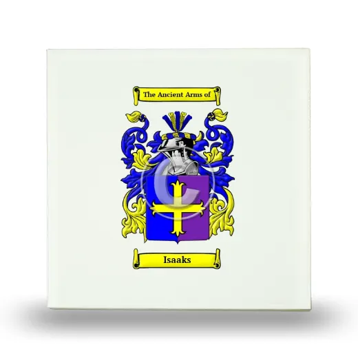 Isaaks Small Ceramic Tile with Coat of Arms