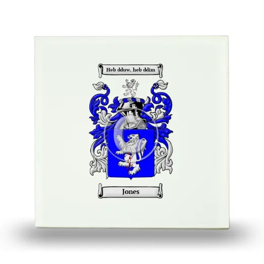 Jones Small Ceramic Tile with Coat of Arms