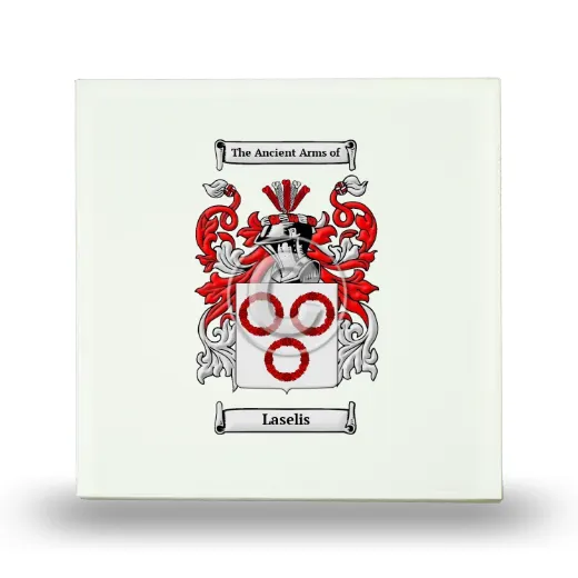 Laselis Small Ceramic Tile with Coat of Arms